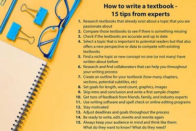 How to write a textbook - 15 Tips